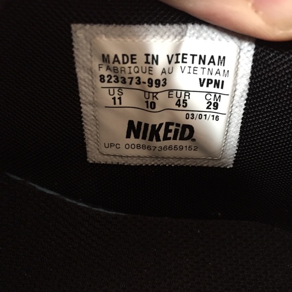 Nike Air Max 1 id All Black size 11 with Dollar Sign $ on Heel (see pictures) - Picture 6 of 6